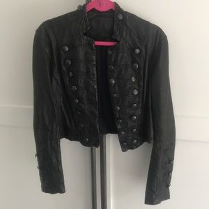 Stunning Genuine Leather Cropped Jacket